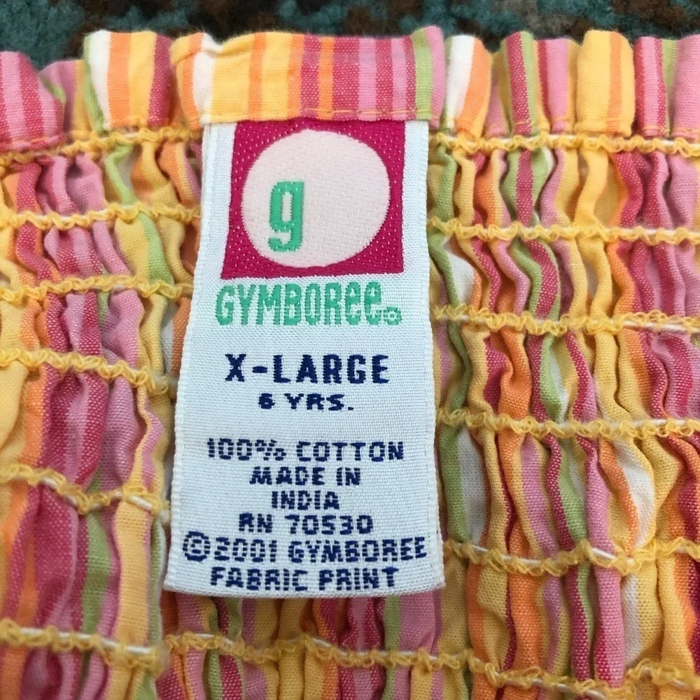 Gymboree Girls Elastic Multicolor Stripe Crop Top